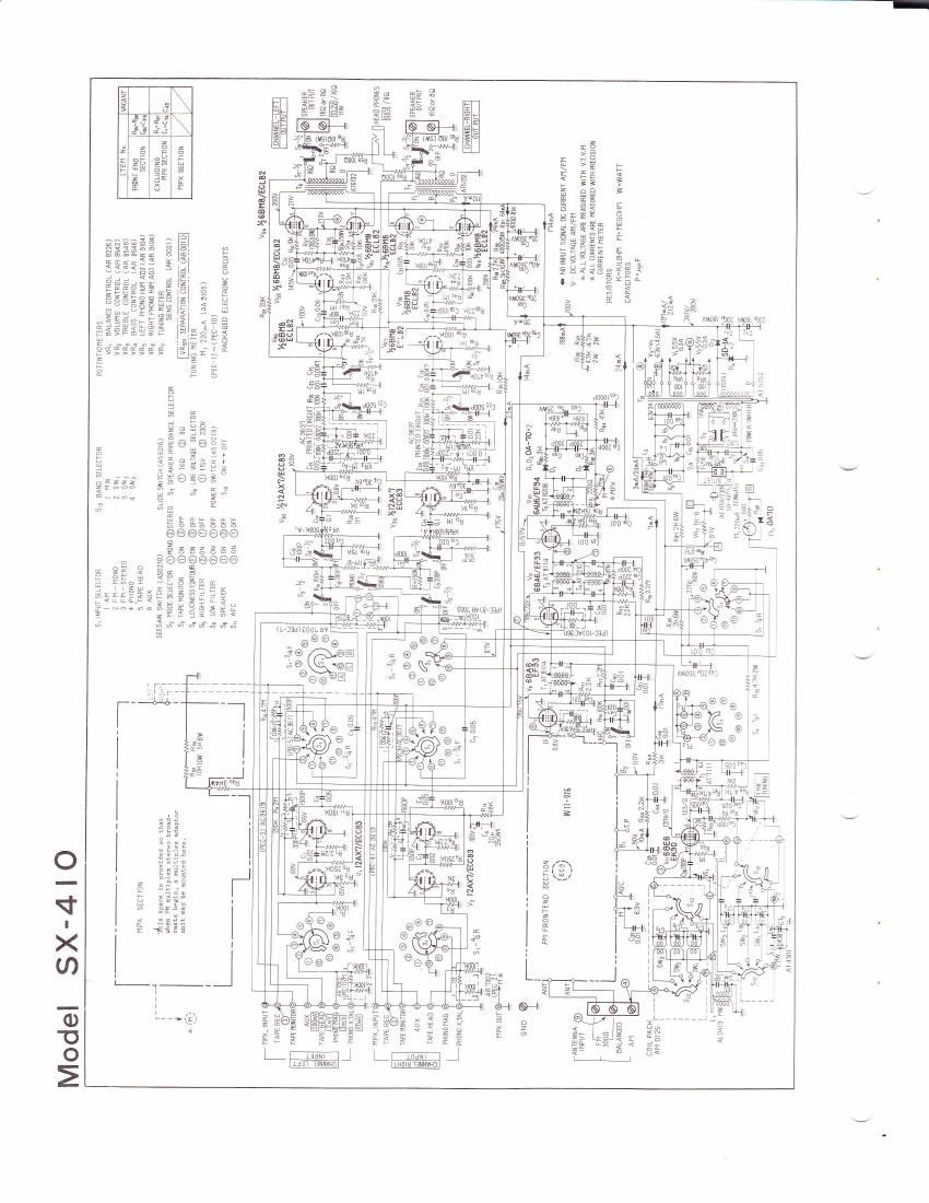 pioneer sx 410 schematic