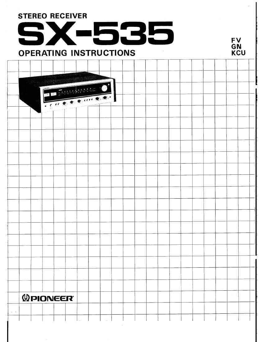 pioneer sx 535 owners manual