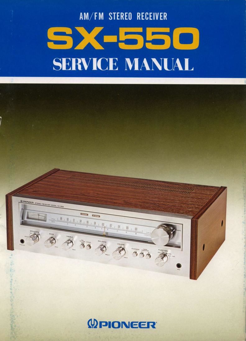 pioneer sx 550 service manual