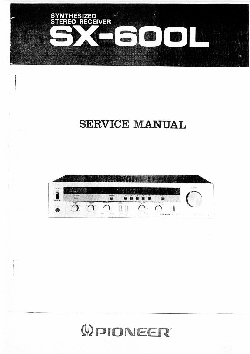 pioneer sx 600 l service manual