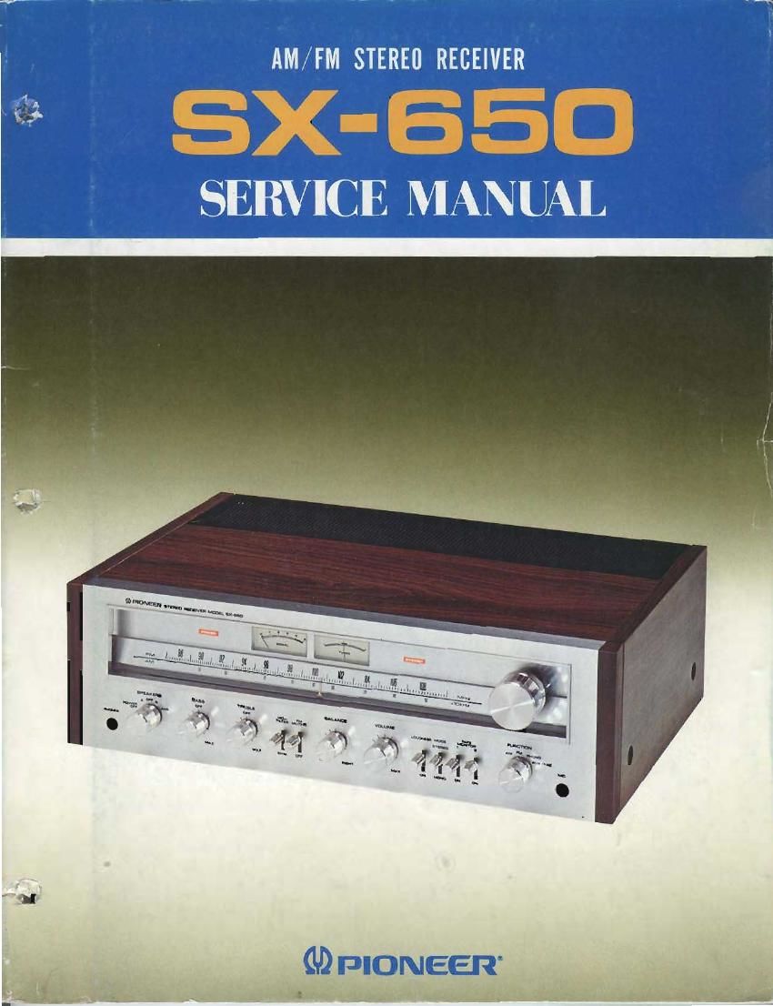 pioneer sx 650 service manual