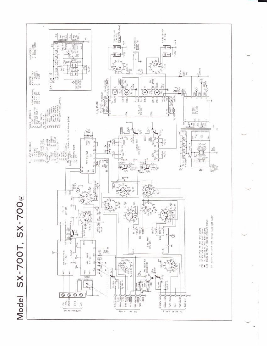 pioneer sx 700 t schematic