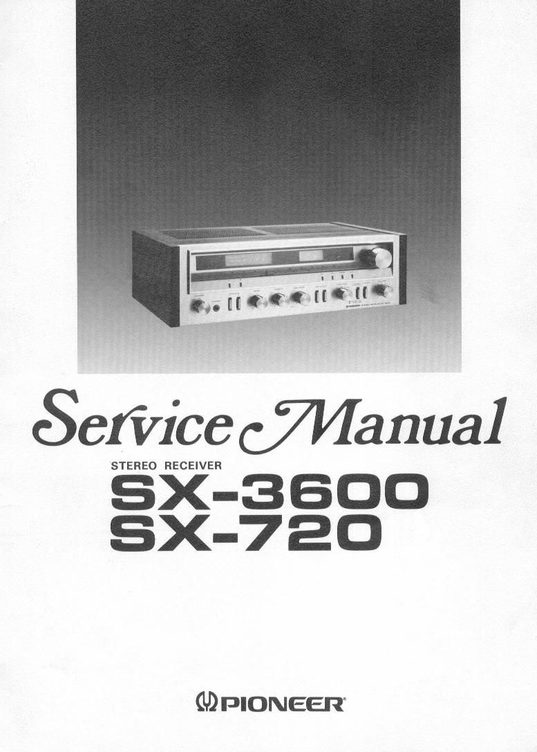 pioneer sx 720 service manual