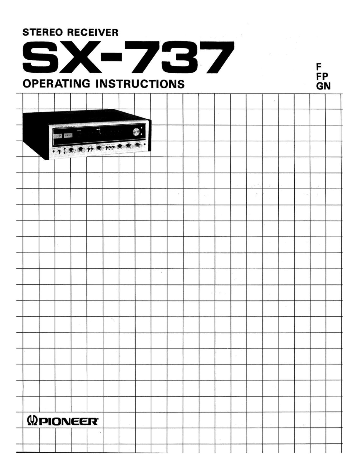 pioneer sx 737 owners manual