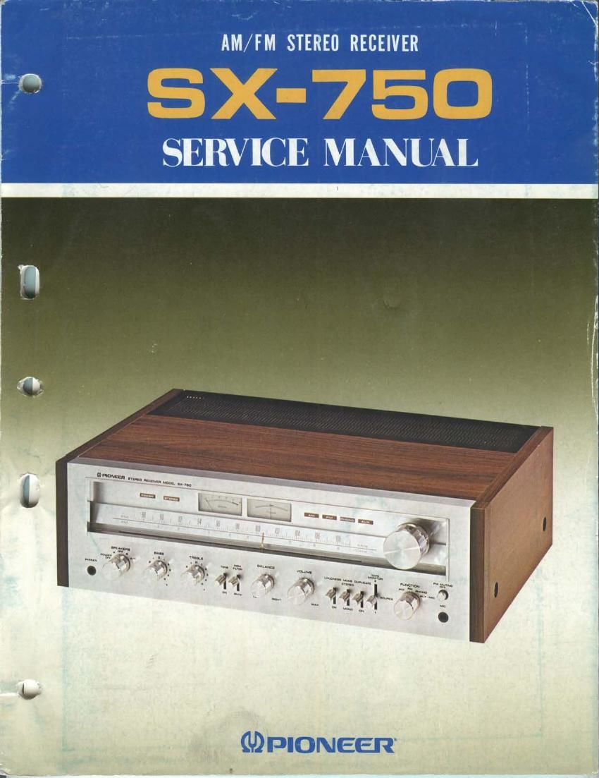pioneer sx 750 service manual