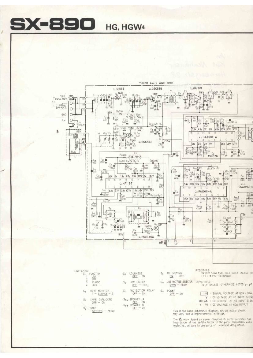 pioneer sx 890 schematic