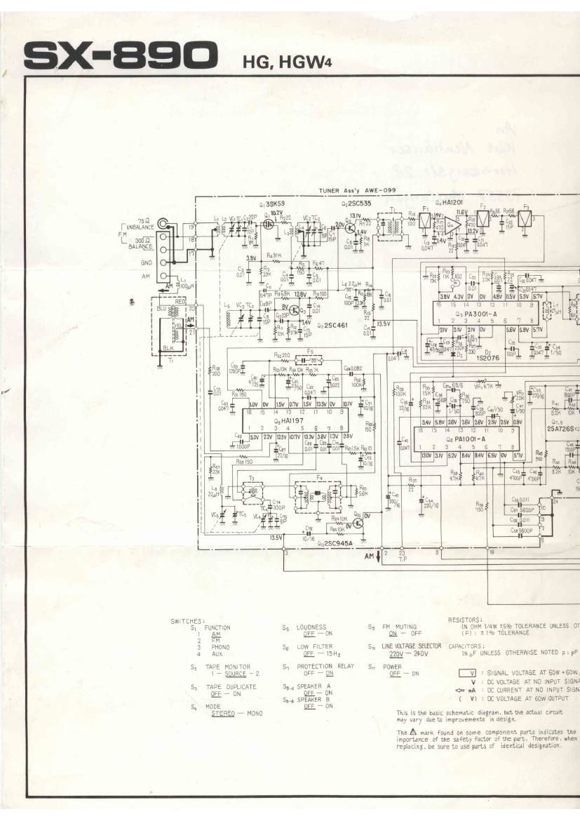 pioneer sx 890 schematic