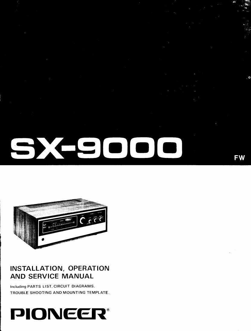 pioneer sx 9000 owners manual