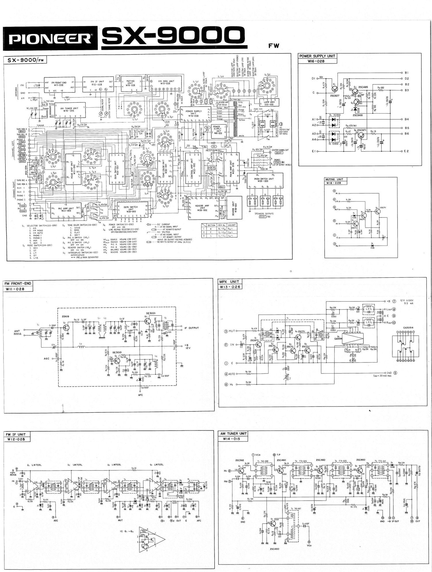 pioneer sx 9000 schematic