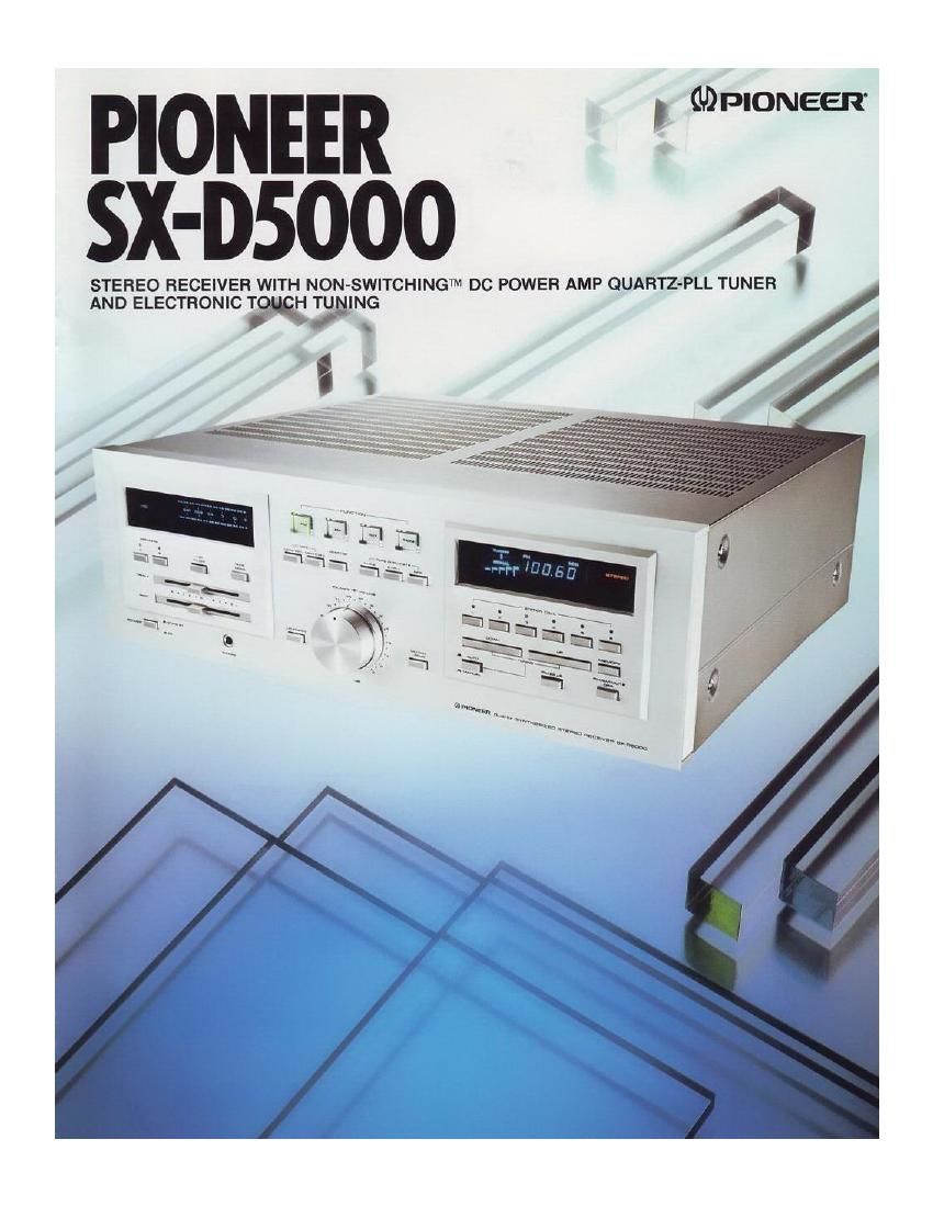 pioneer sxd 5000 owners manual