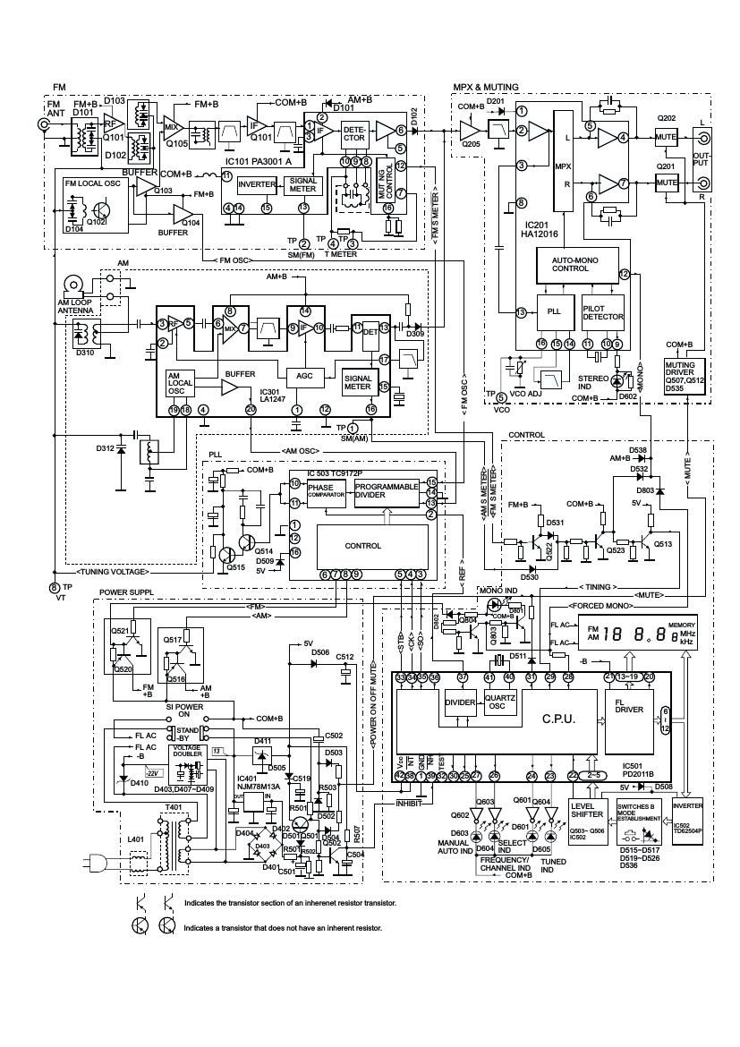 Pioneer TX 1070 Schematic