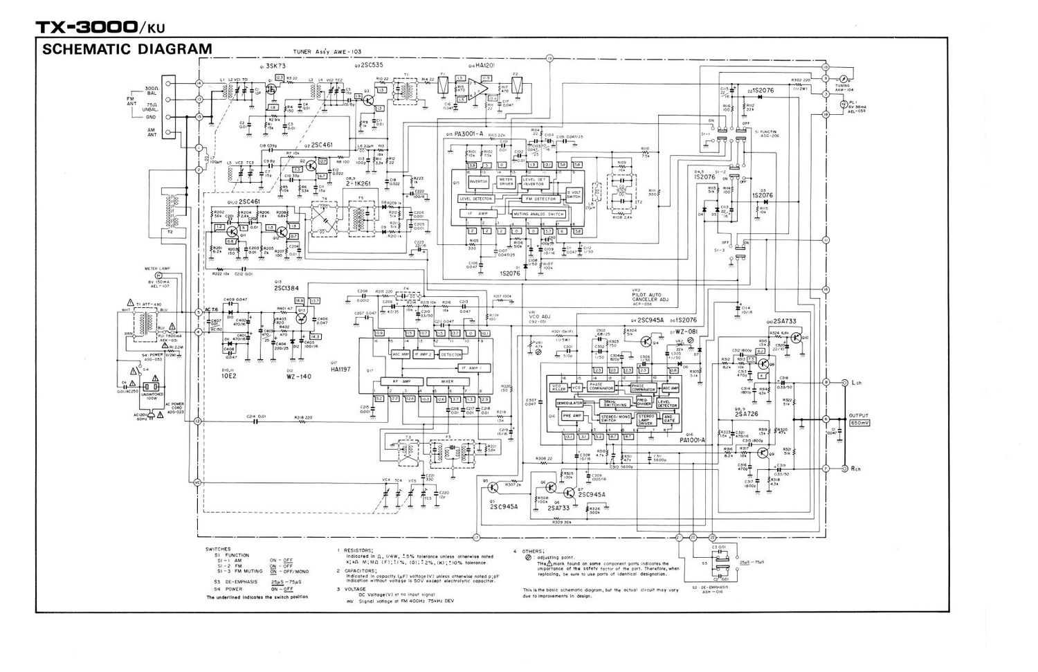 pioneer tx 3000 schematic