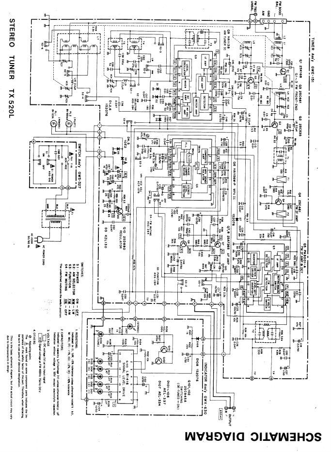 pioneer tx 520 l schematic