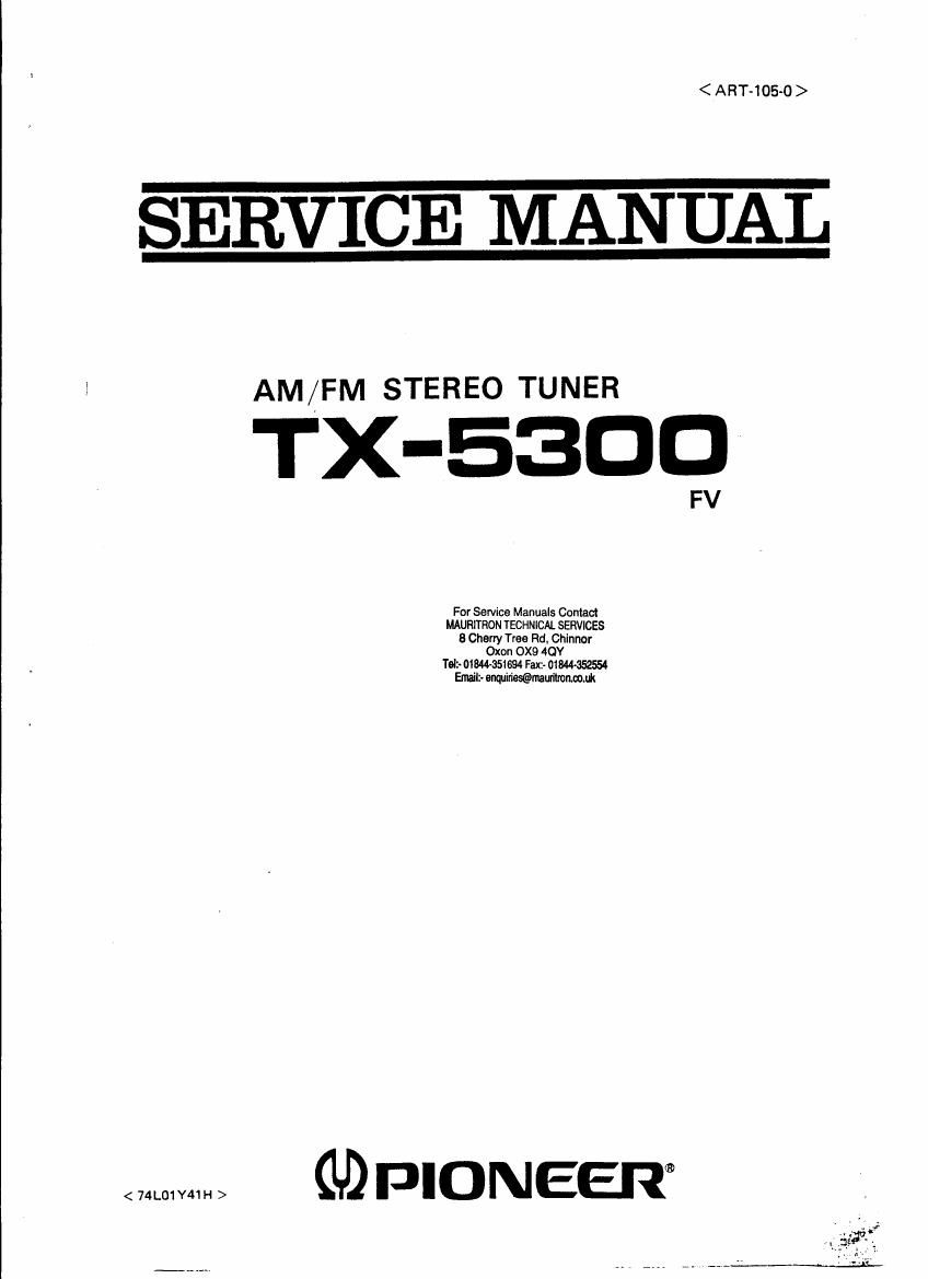 pioneer tx 5300 service manual