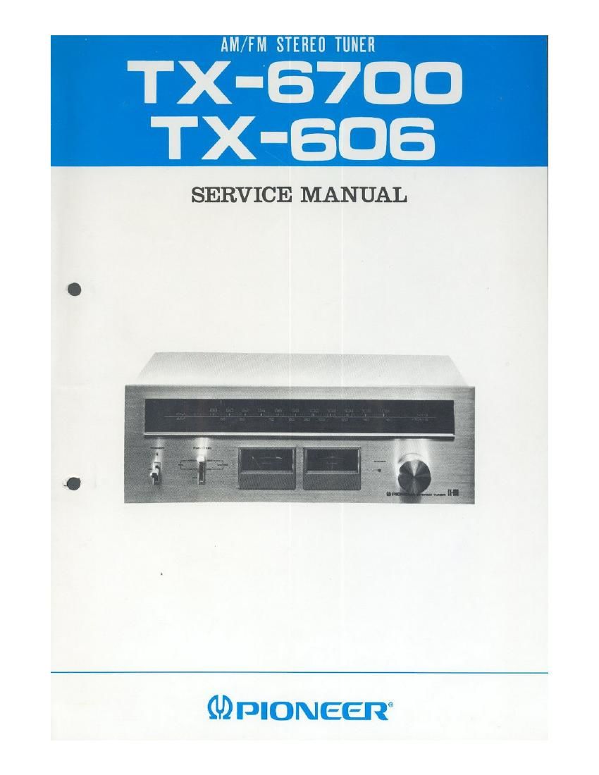 pioneer tx 6700 service manual