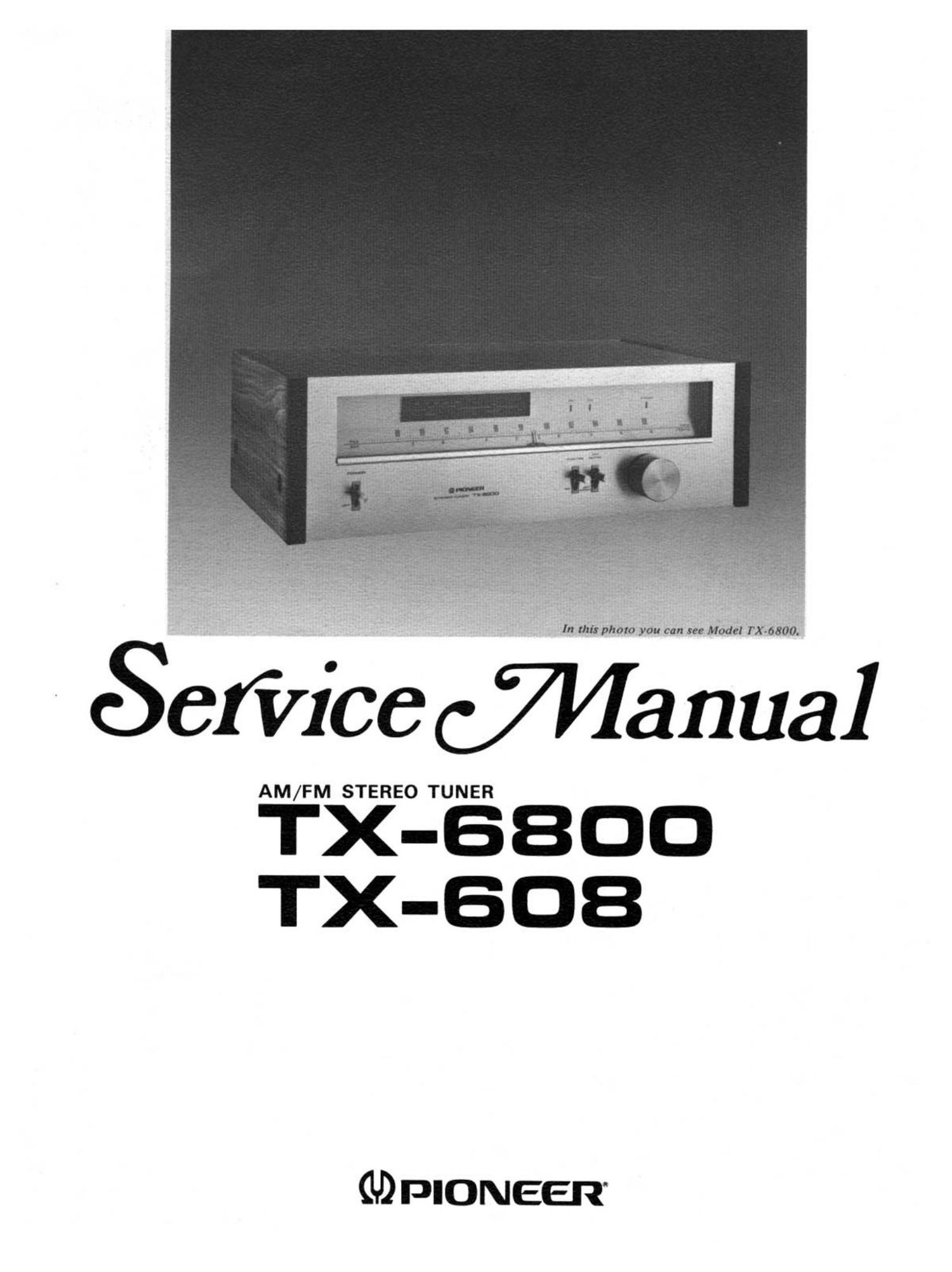 pioneer tx 6800 service manual