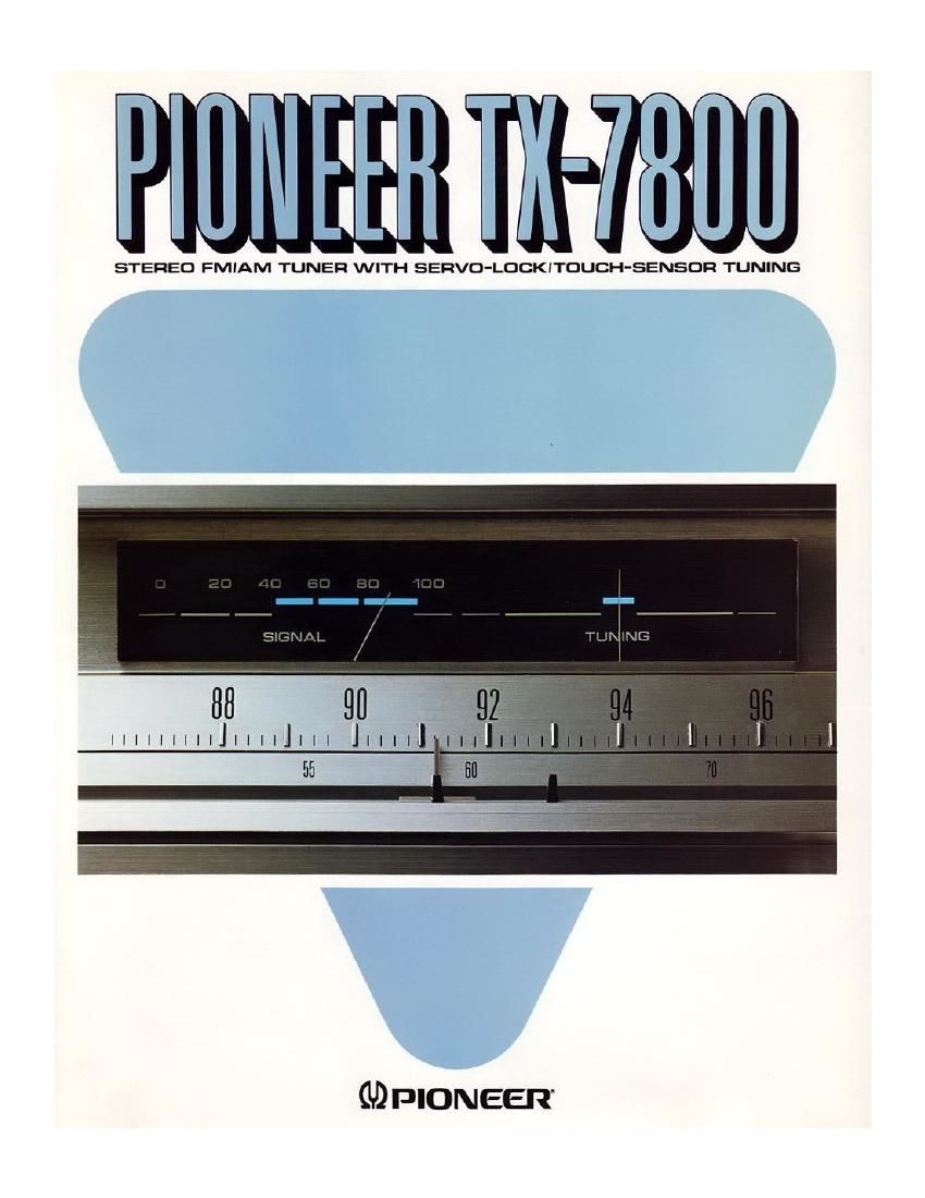 pioneer tx 7800 brochure