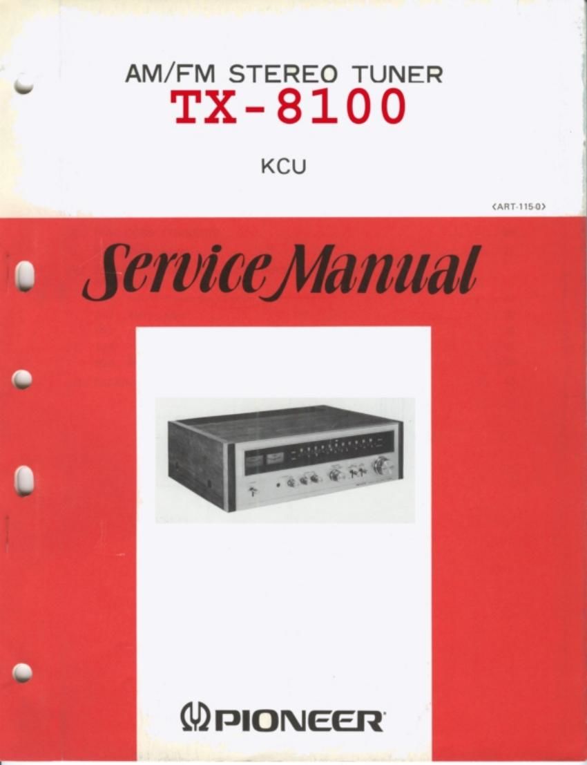 pioneer tx 8100 service manual