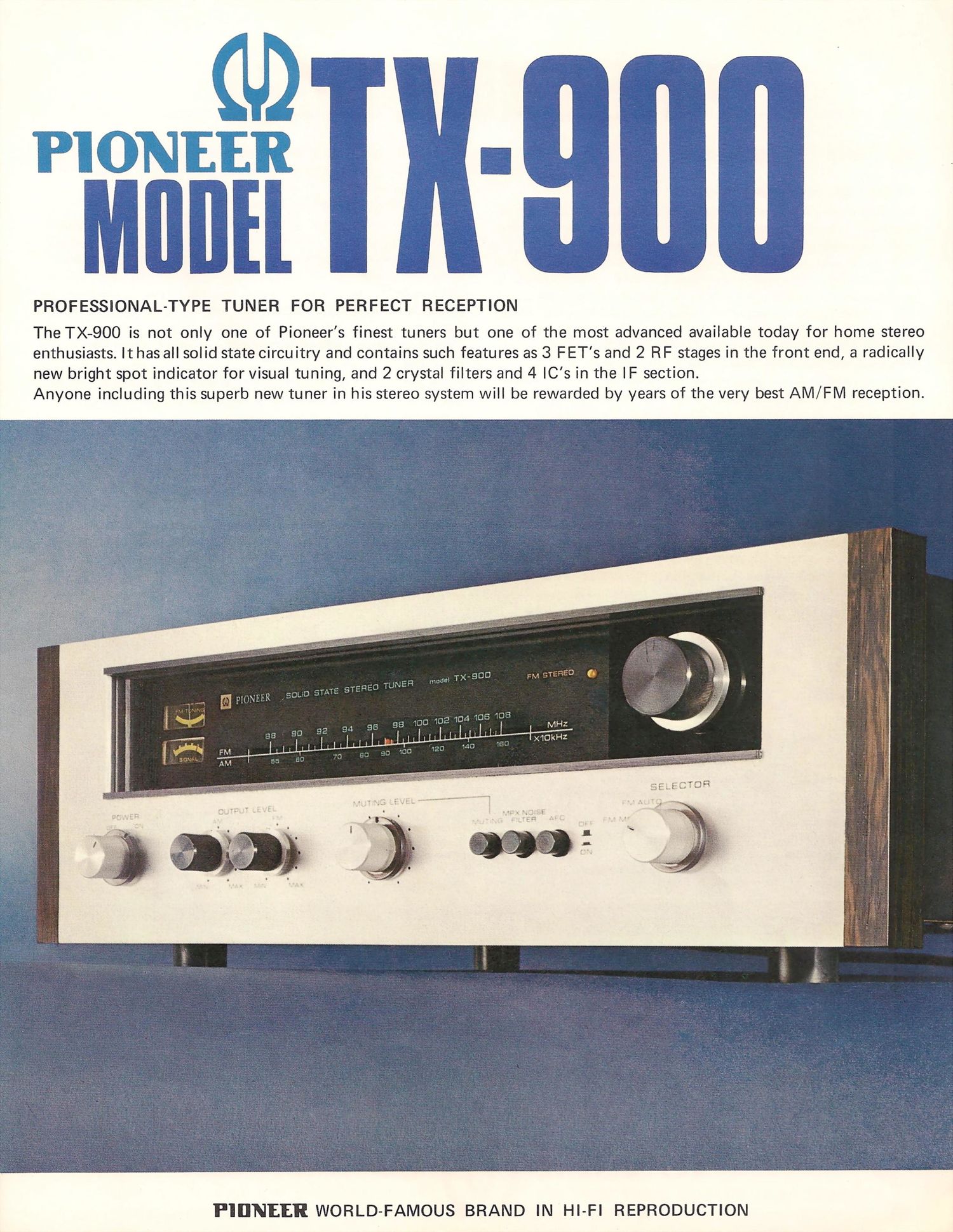 pioneer tx 900 brochure
