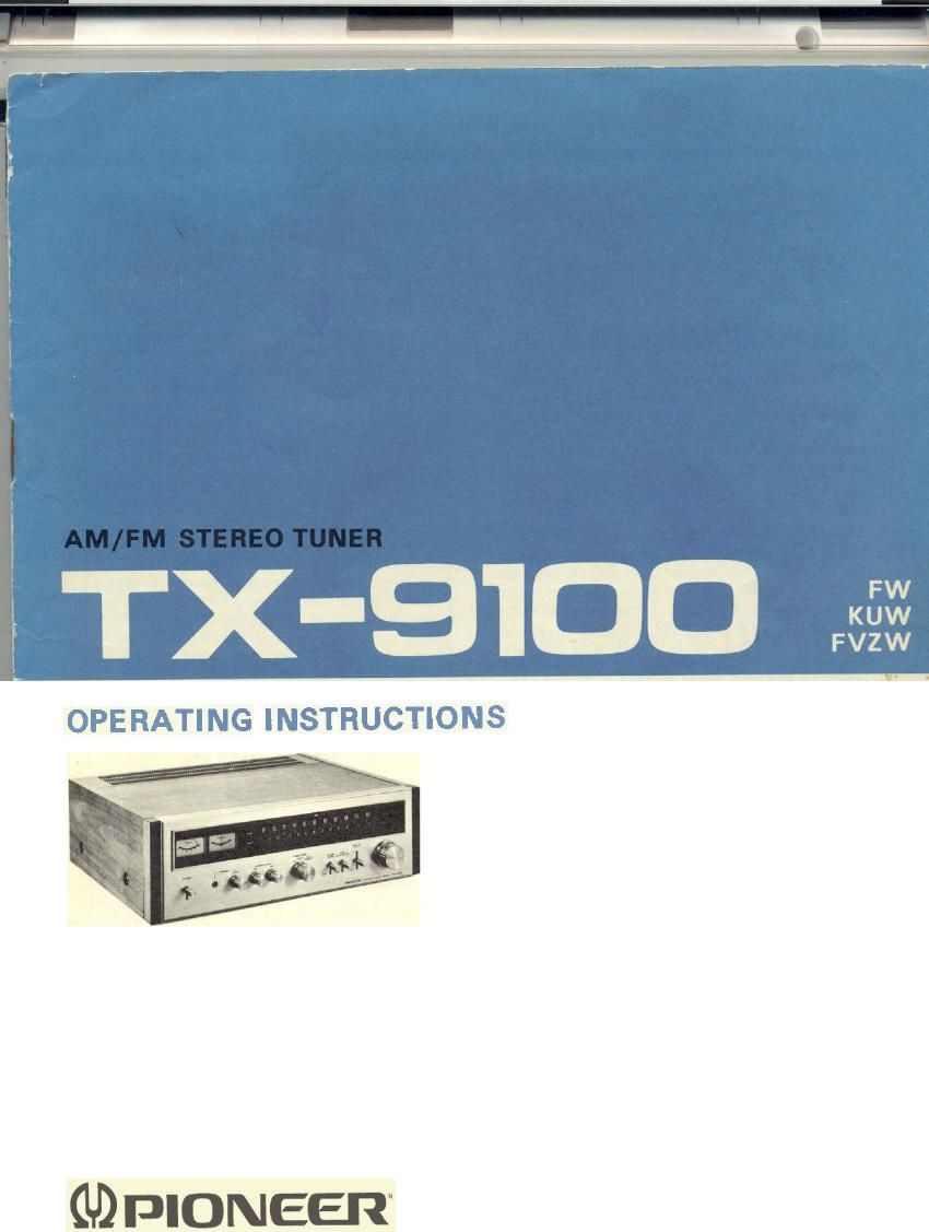 pioneer tx 9100 owners manual
