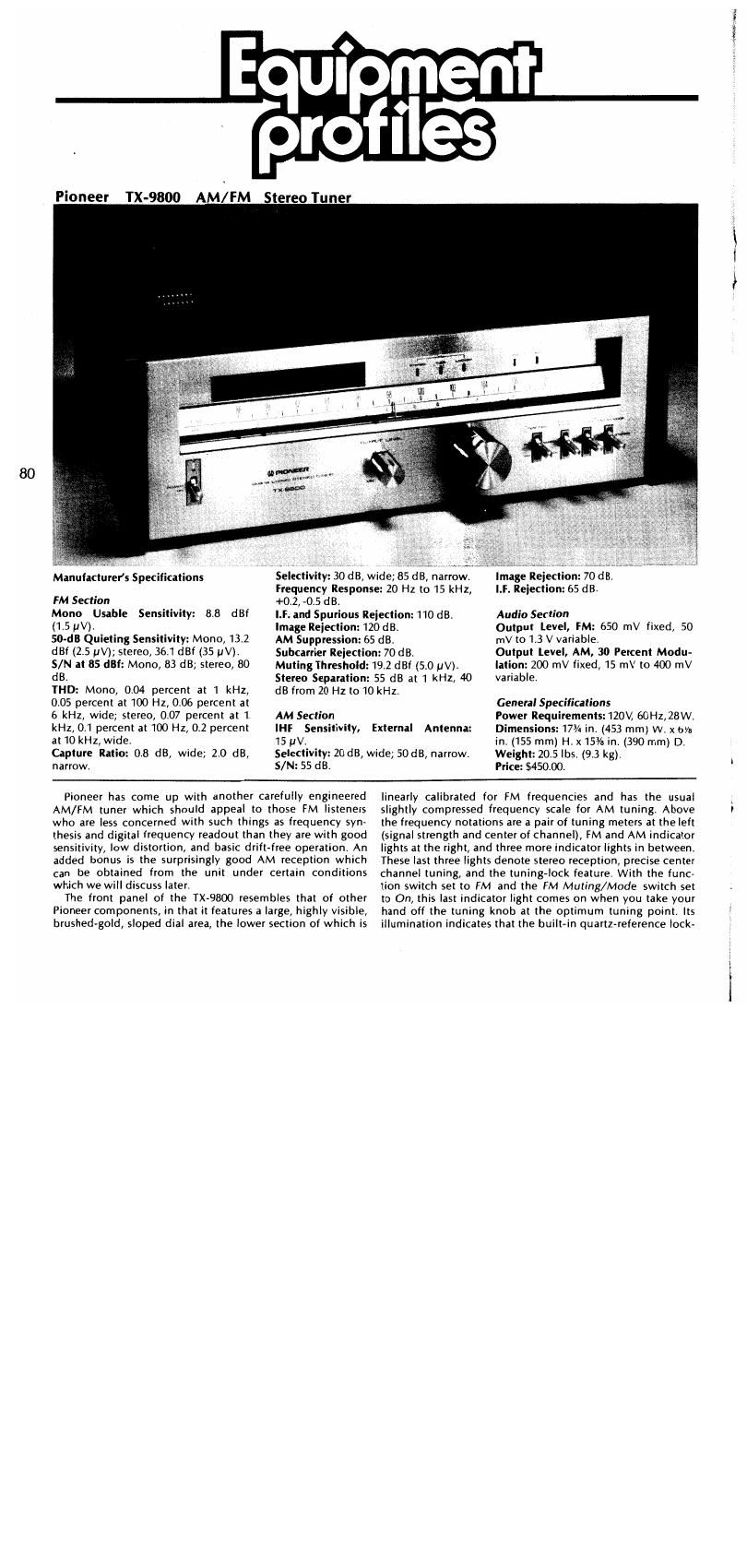pioneer tx 9800 brochure