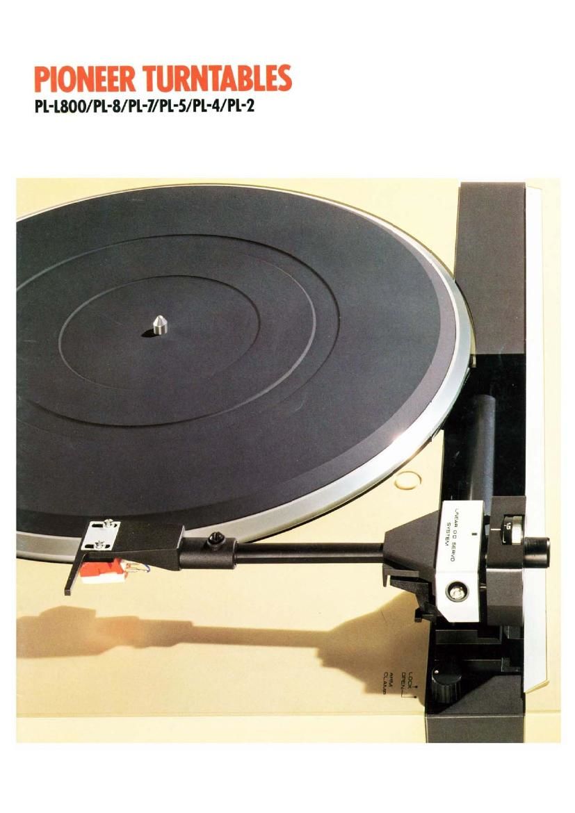 Pioneer Turntables 1982