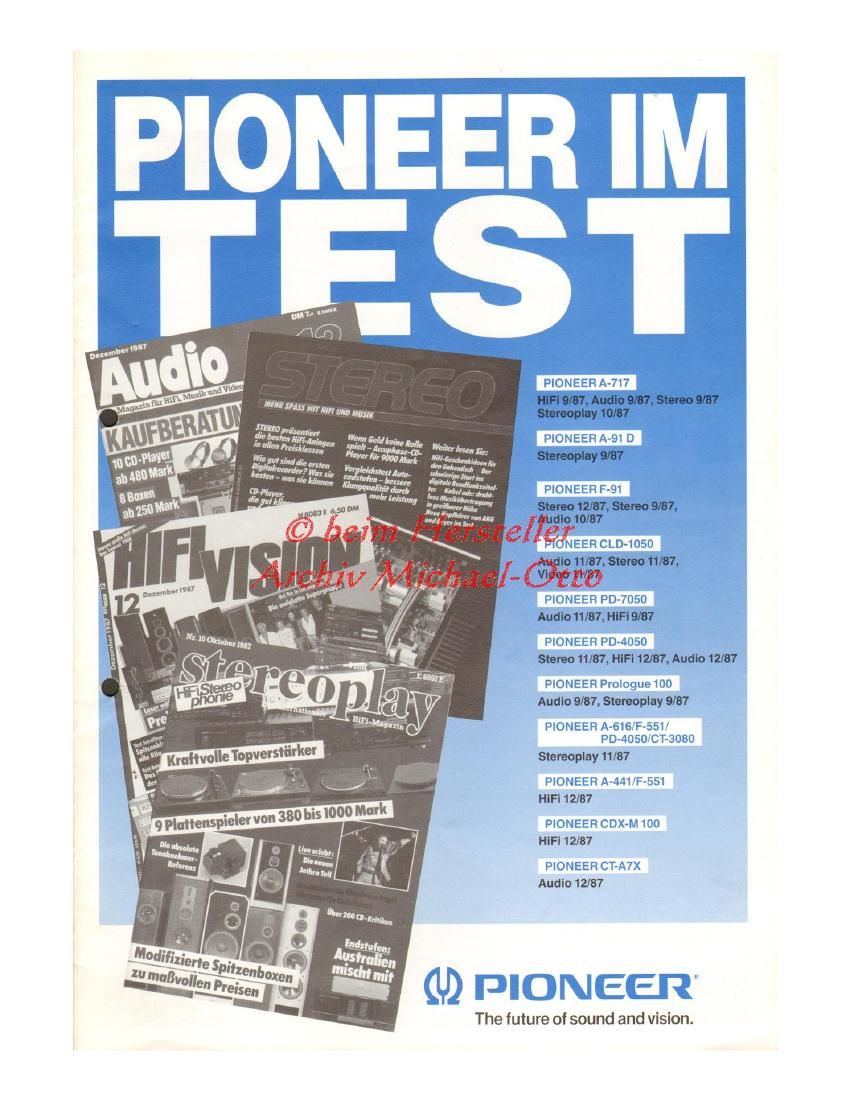 pioneer catalogs 1987 rev