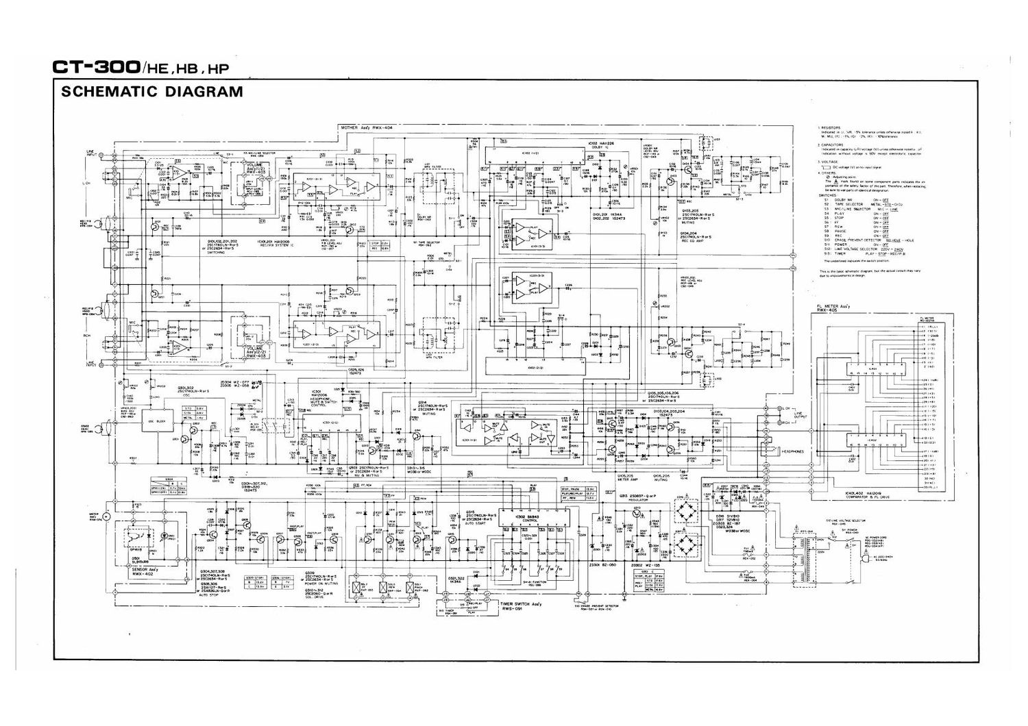 pioneer ct 300 schematic