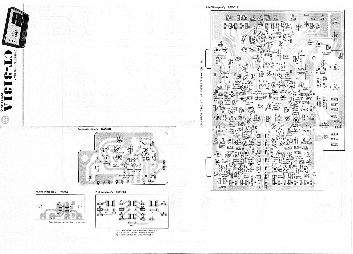 pioneer ct 3131 a schematic