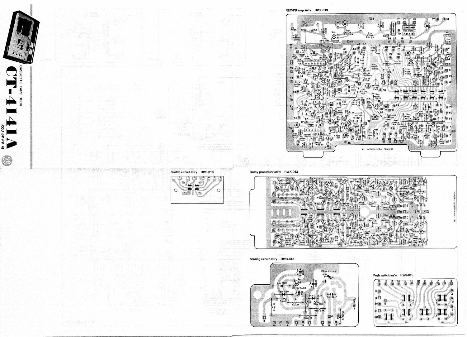 pioneer ct 4141 a schematic