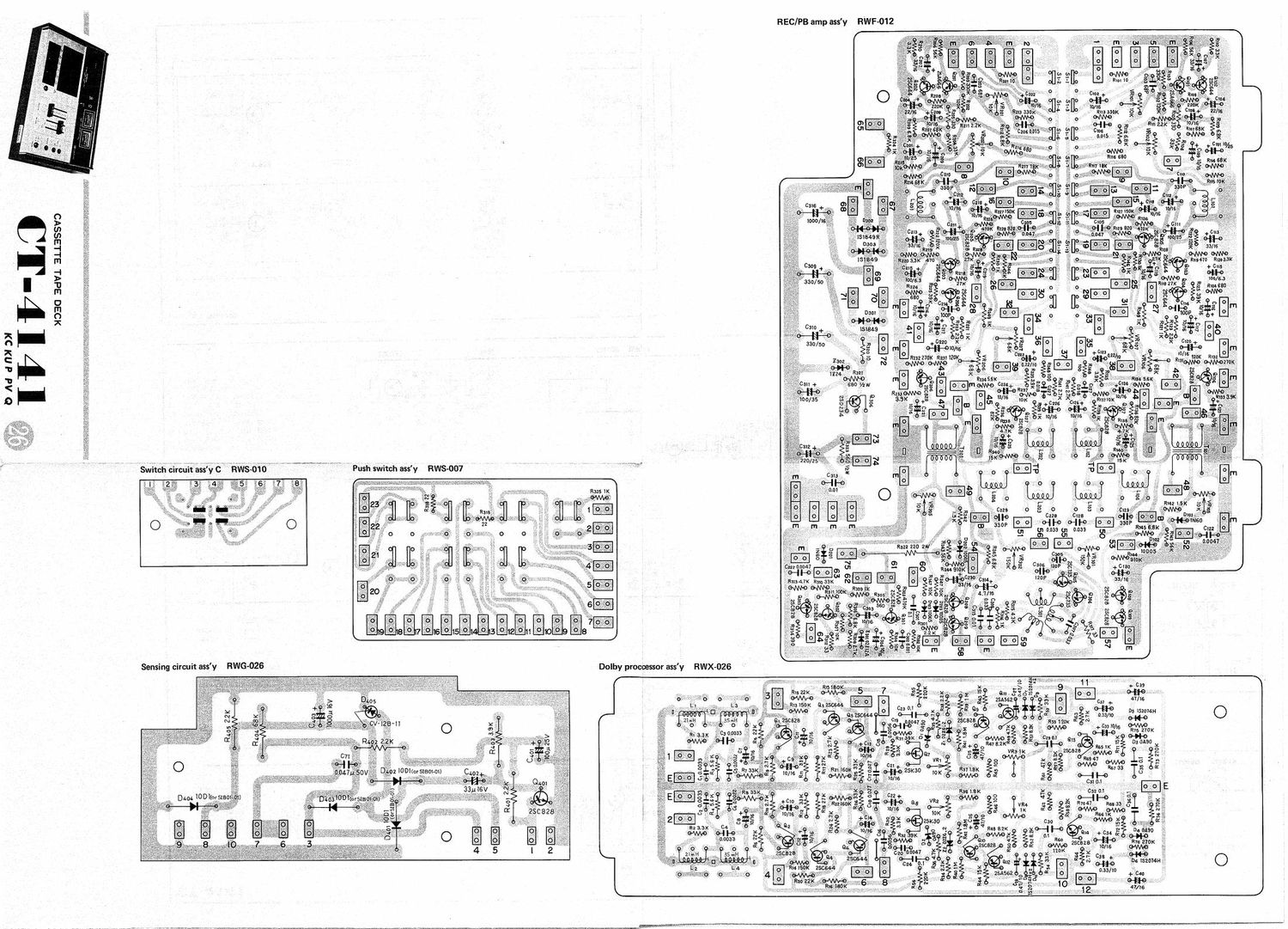 pioneer ct 4141 schematic