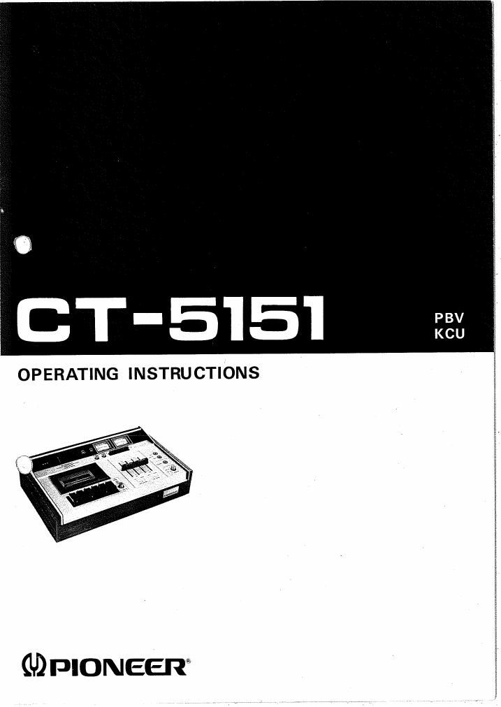 pioneer ct 5151 owners manual