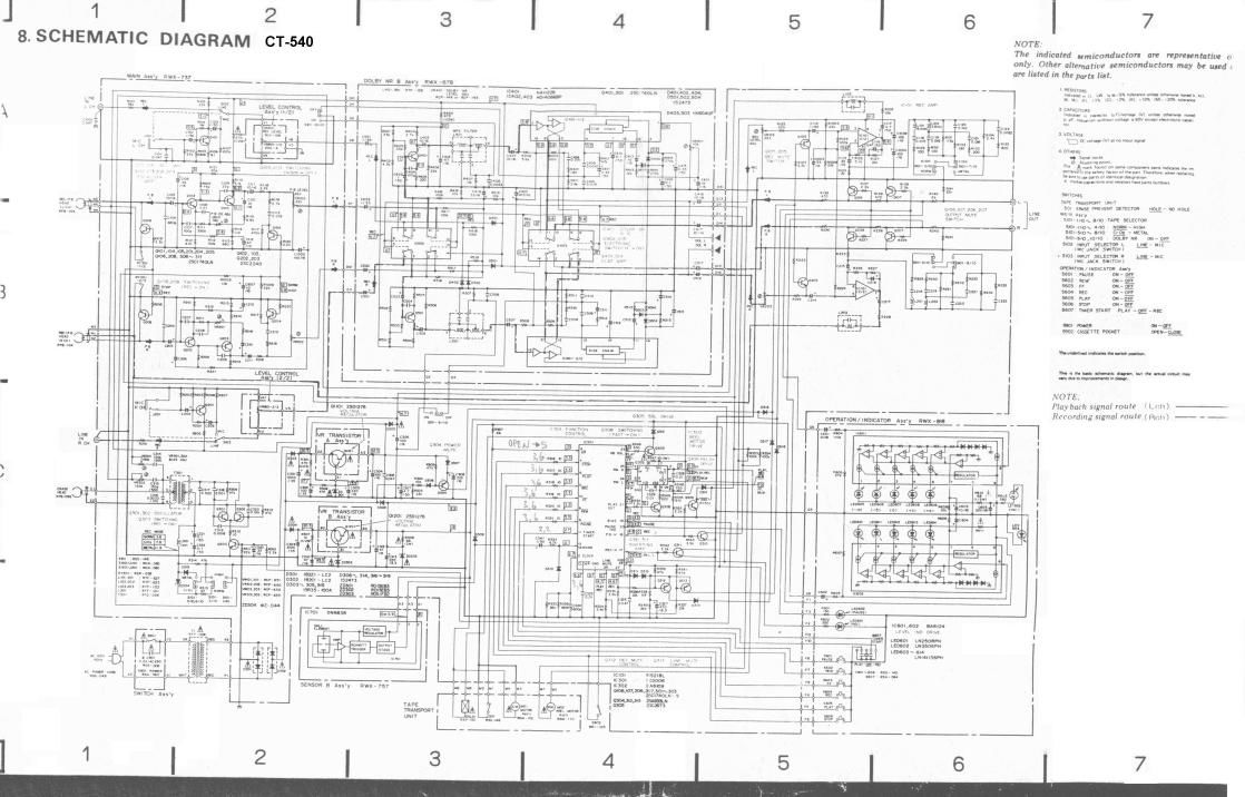 pioneer ct 540 schematic
