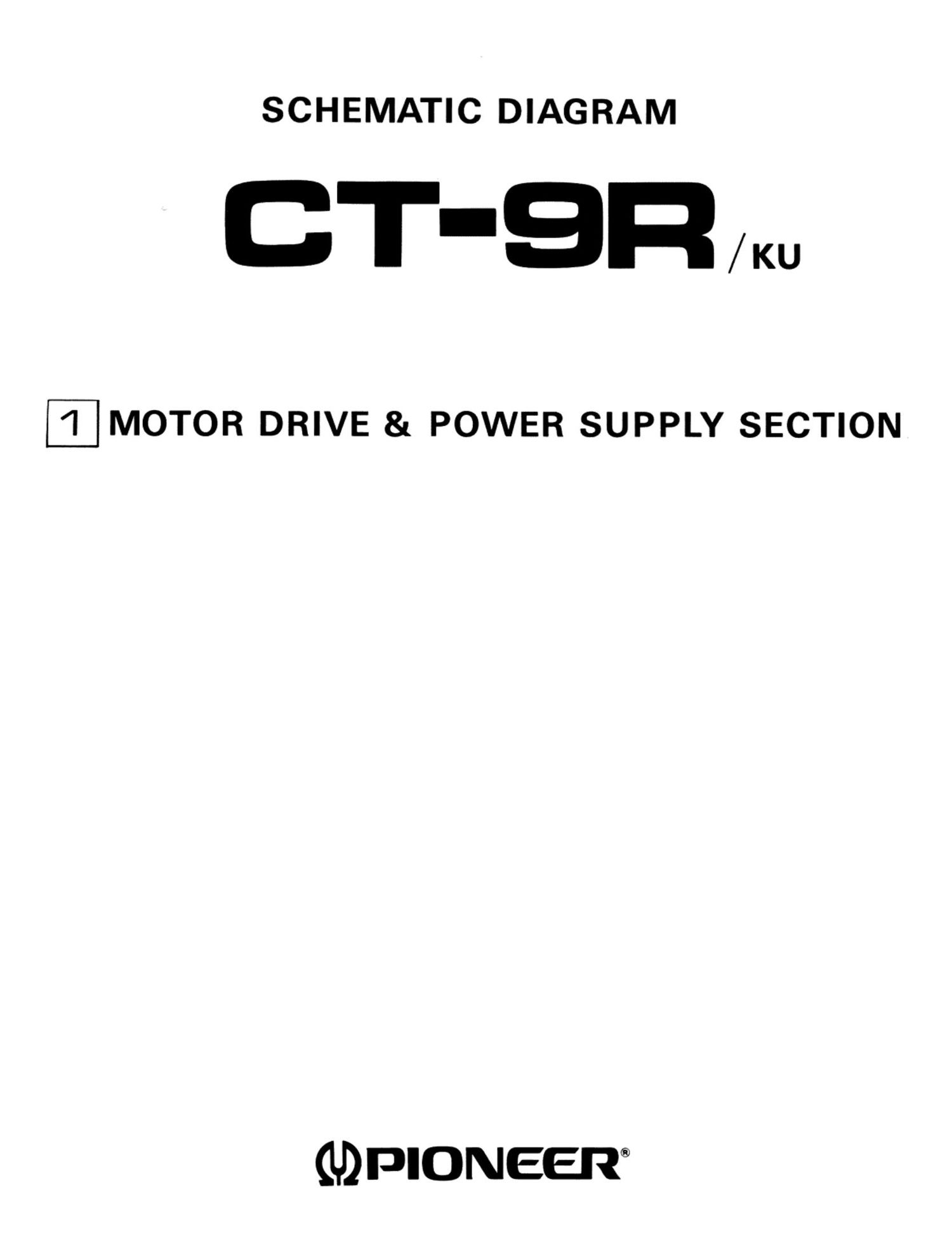 pioneer ct 9 r schematic