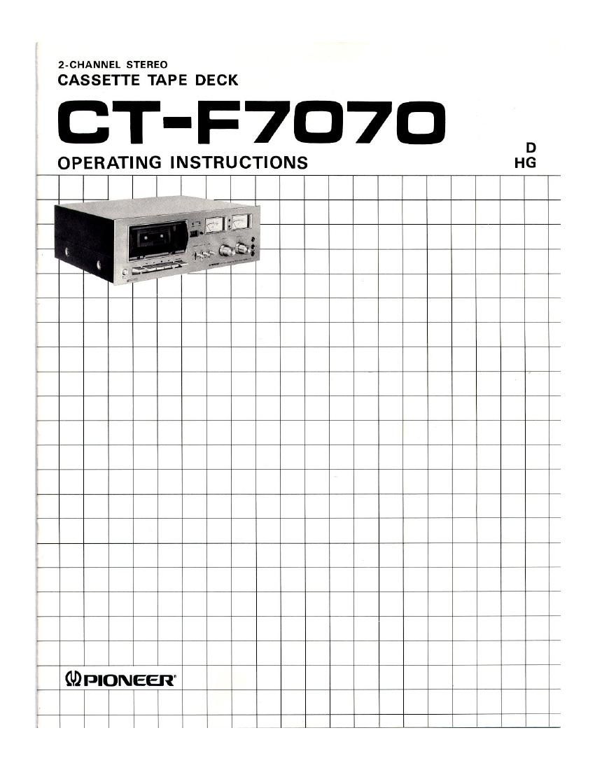 pioneer ctf 7070 owners manual