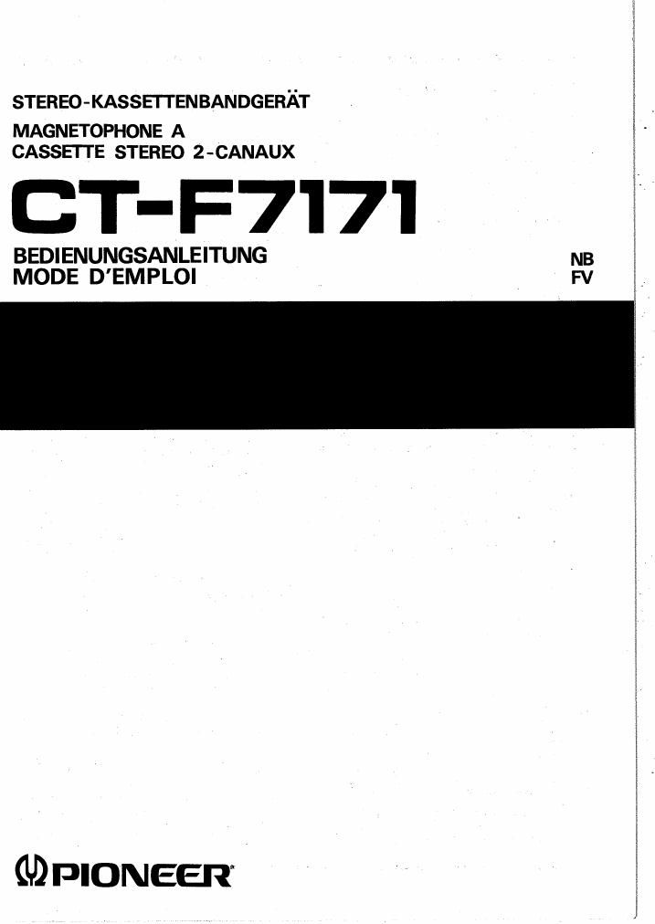pioneer ctf 7171 owners manual