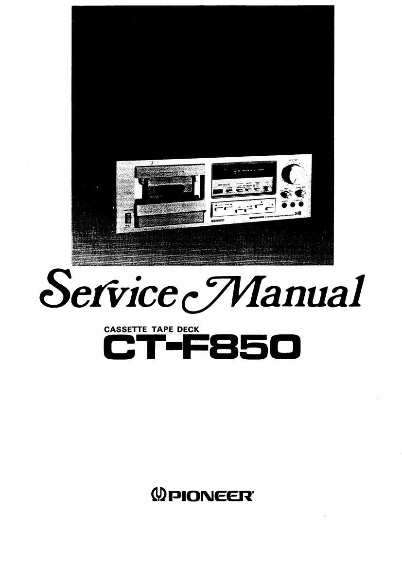 pioneer ctf 850 service manual