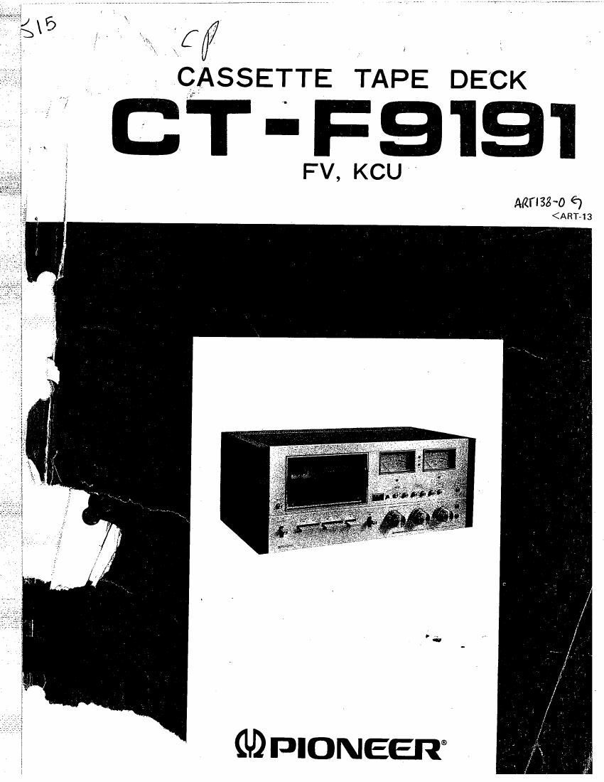 pioneer ctf 9191 service manual