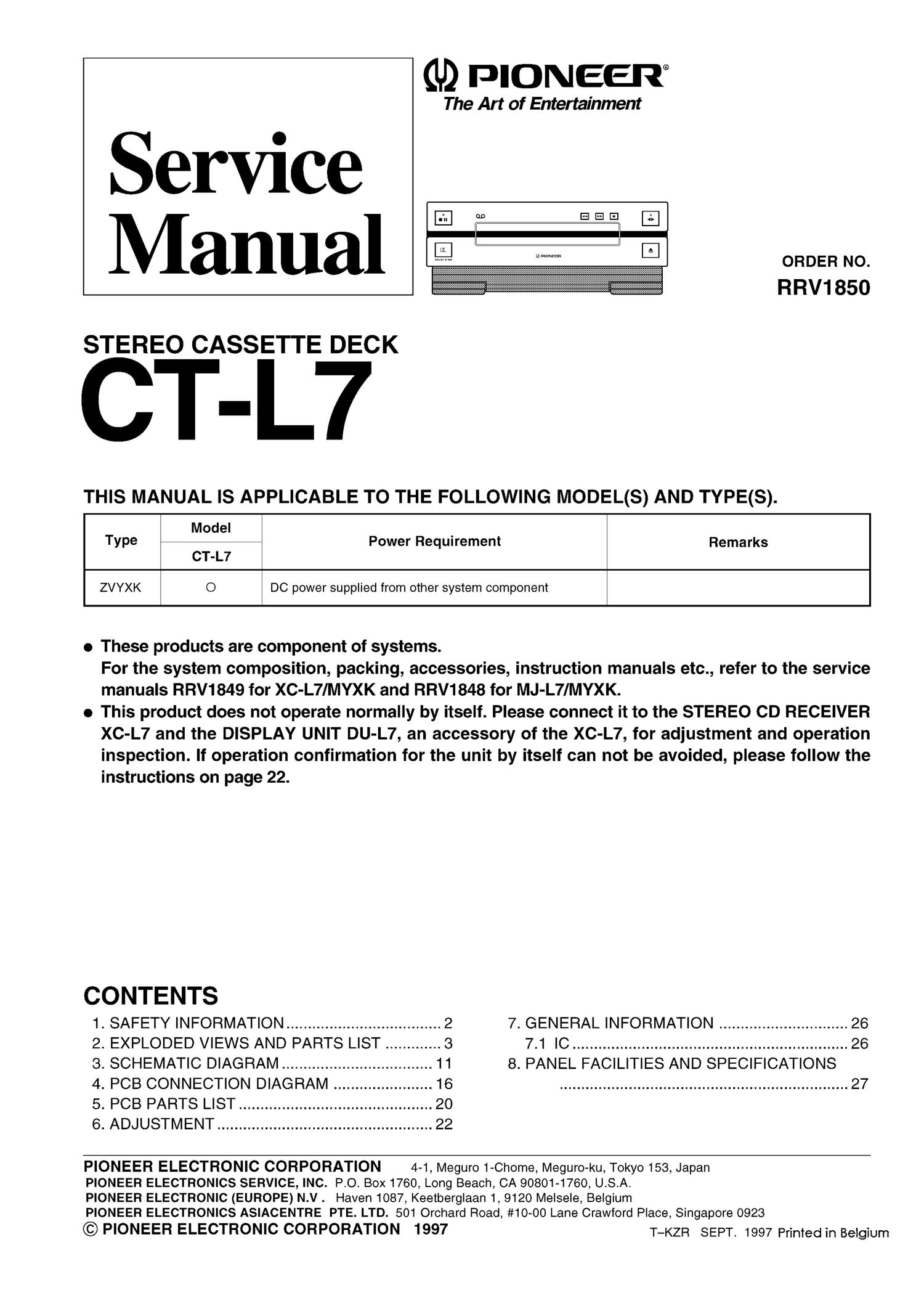 pioneer ctl 7 service manual