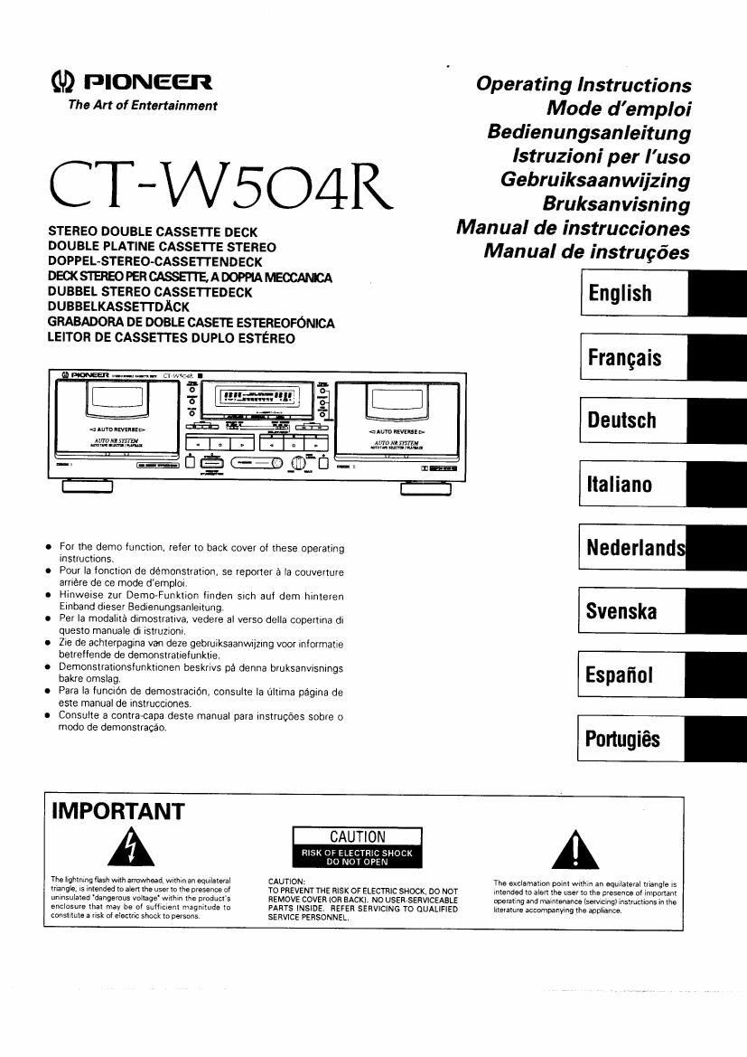 pioneer ctw 504 r service manual 2