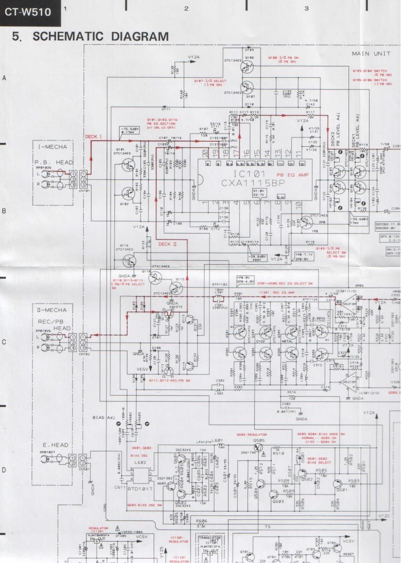 pioneer ctw 510 schematic