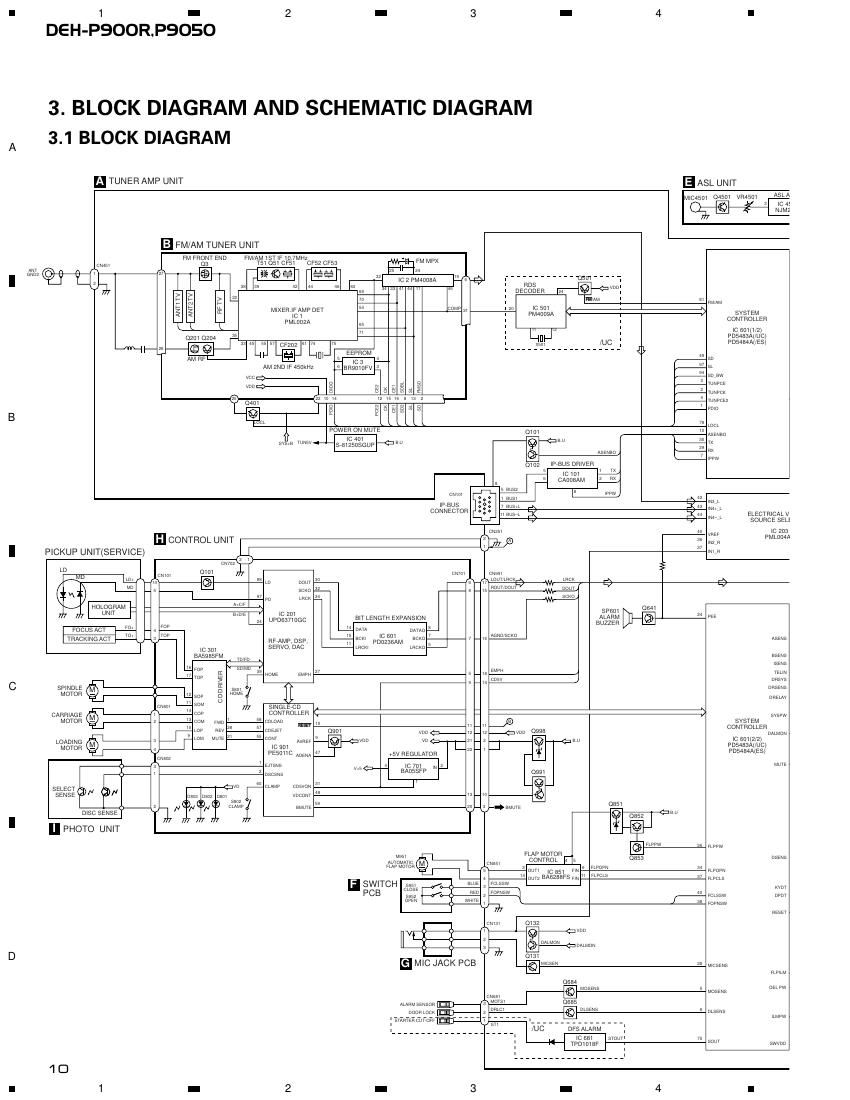 pioneer dehp 900 r schematic