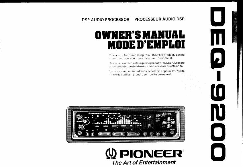pioneer deq 9200 service manual