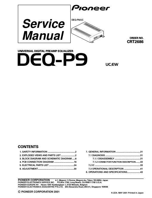 pioneer deqp 9 service manual