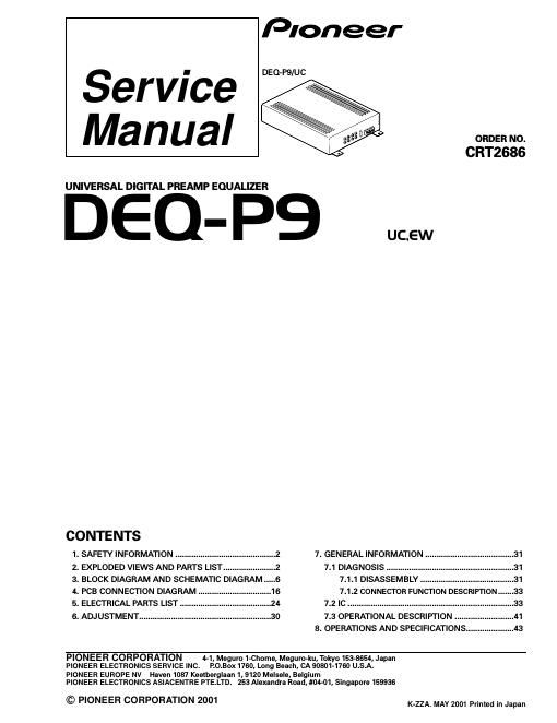 pioneer deqp 9 service manual