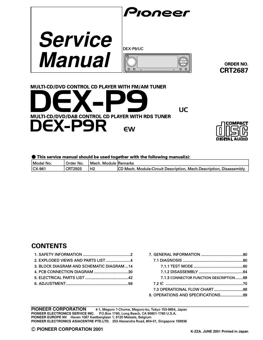 pioneer dexp 9 service manual