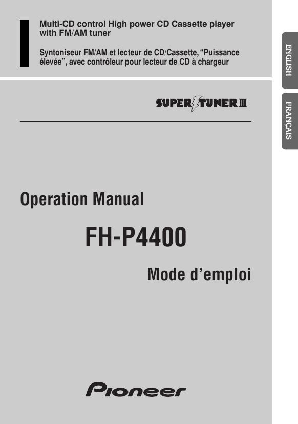 Pioneer FH P4400 Owners Manual