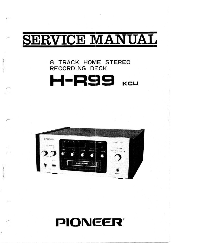 pioneer h r 99 service manual