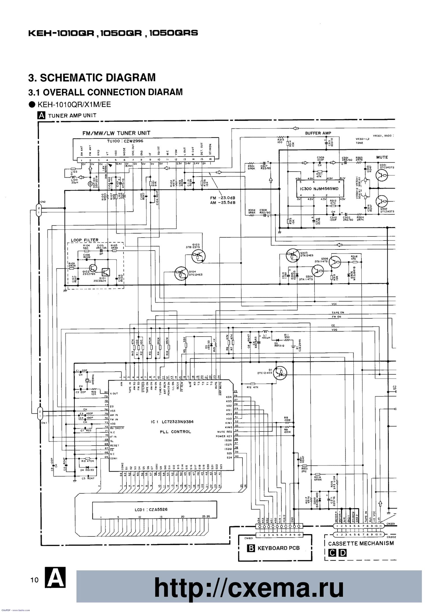 pioneer keh 1010 qr schematic