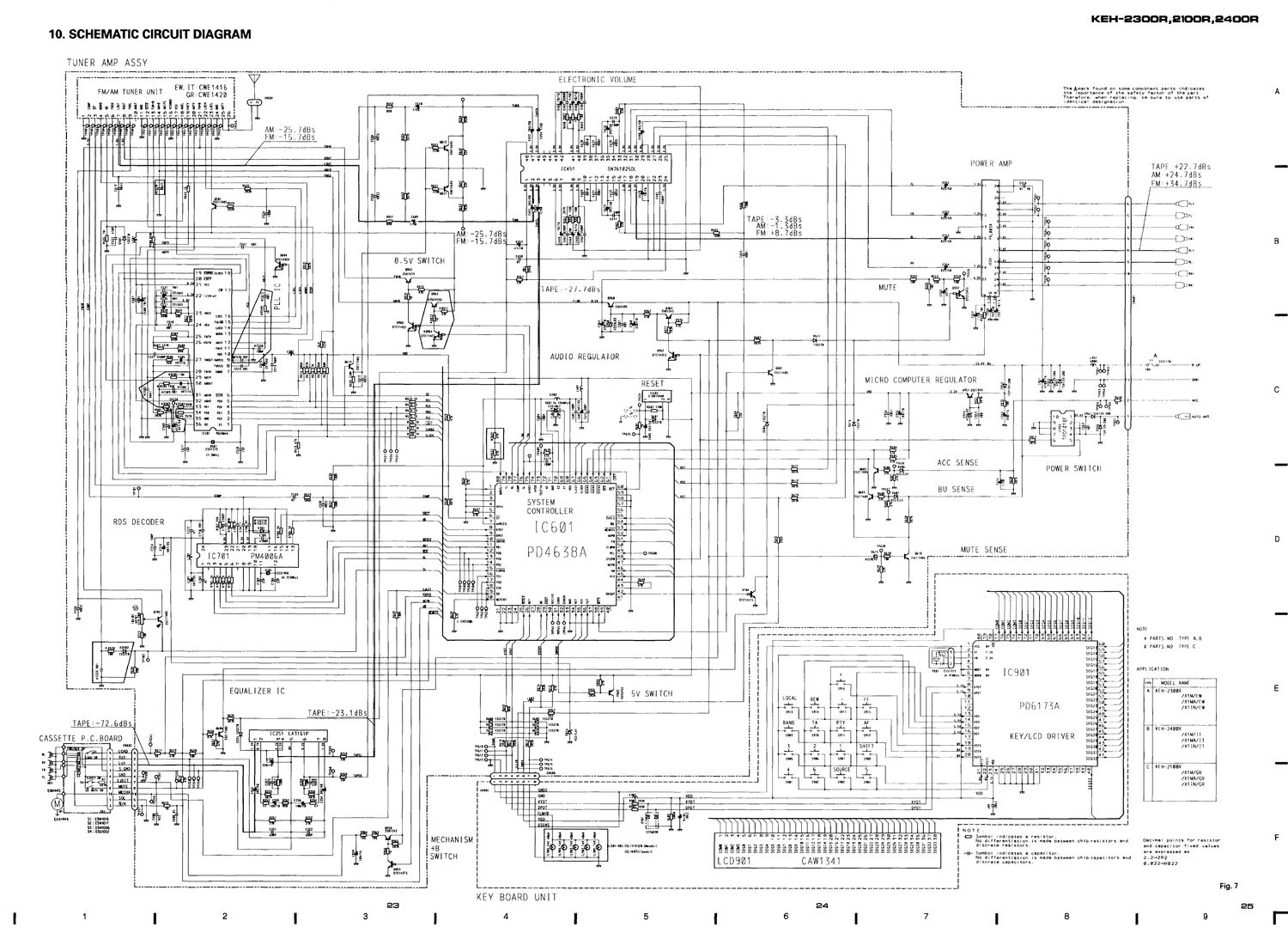 pioneer keh 2100 r schematic